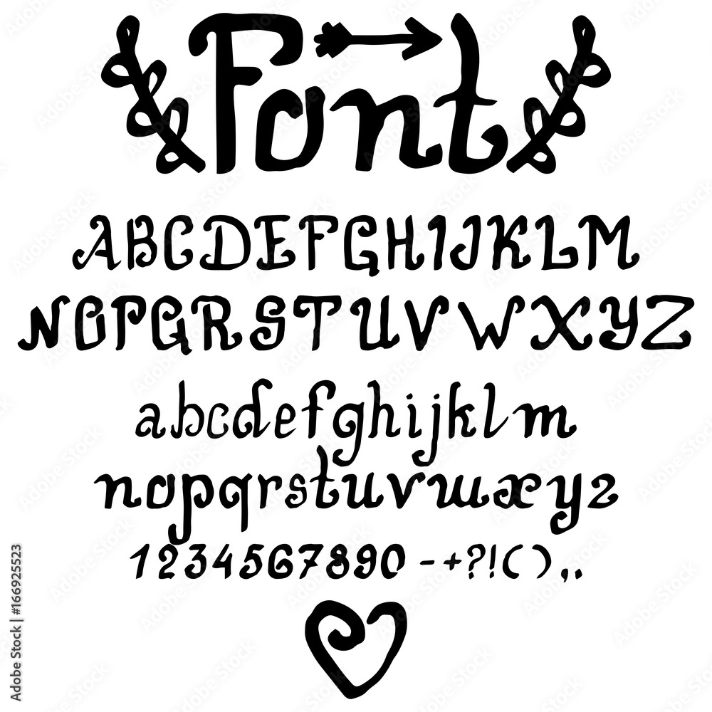 Fototapeta premium set of letters and numbers