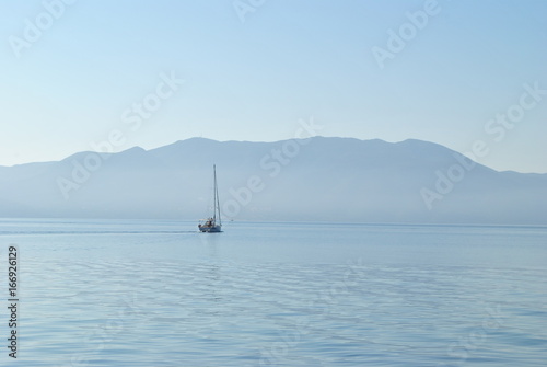 Boat in calm seas