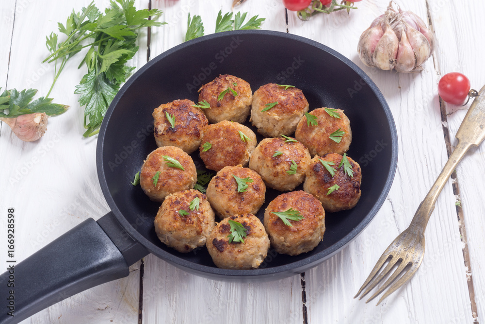 Pork meatballs with parsley Pork meatballs with parsley