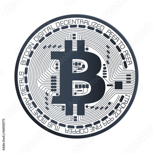 Bitcoin Digital currency vector photo