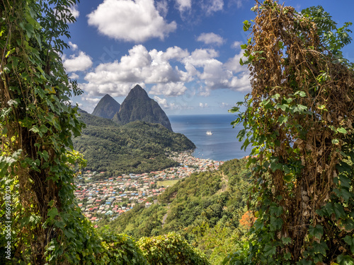 The Piton Mountains, St Lucia. The Pitons (