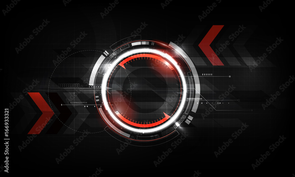 Abstract futuristic electronic circuit technology background, vector illustration