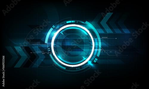 Abstract futuristic electronic circuit technology background, vector illustration photo