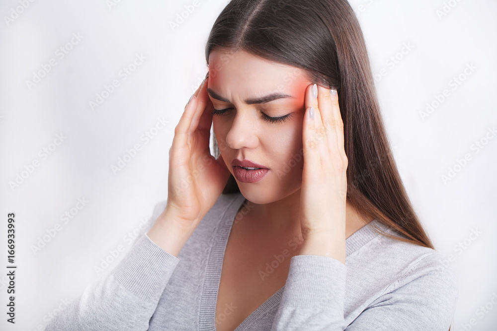 Beautiful Woman Feeling Sick, Having Headache, Painful Body Pain Beautiful Woman Feeling Sick, Having Headache, Painful Body Pain