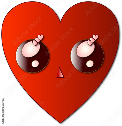 Love, cœur, emoji, smiley, saint valentin, aimer, bonne année, mignon