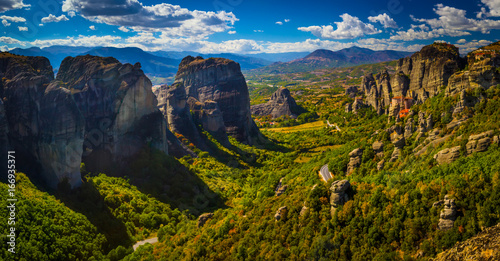 Meteora. Greece. Travel to Greece in the mountains.
