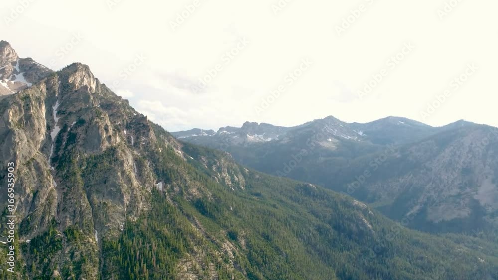 Mountain valley and McGown Peak in the Idaho Sawtooth mountains Mountain valley and McGown Peak in the Idaho Sawtooth mountains