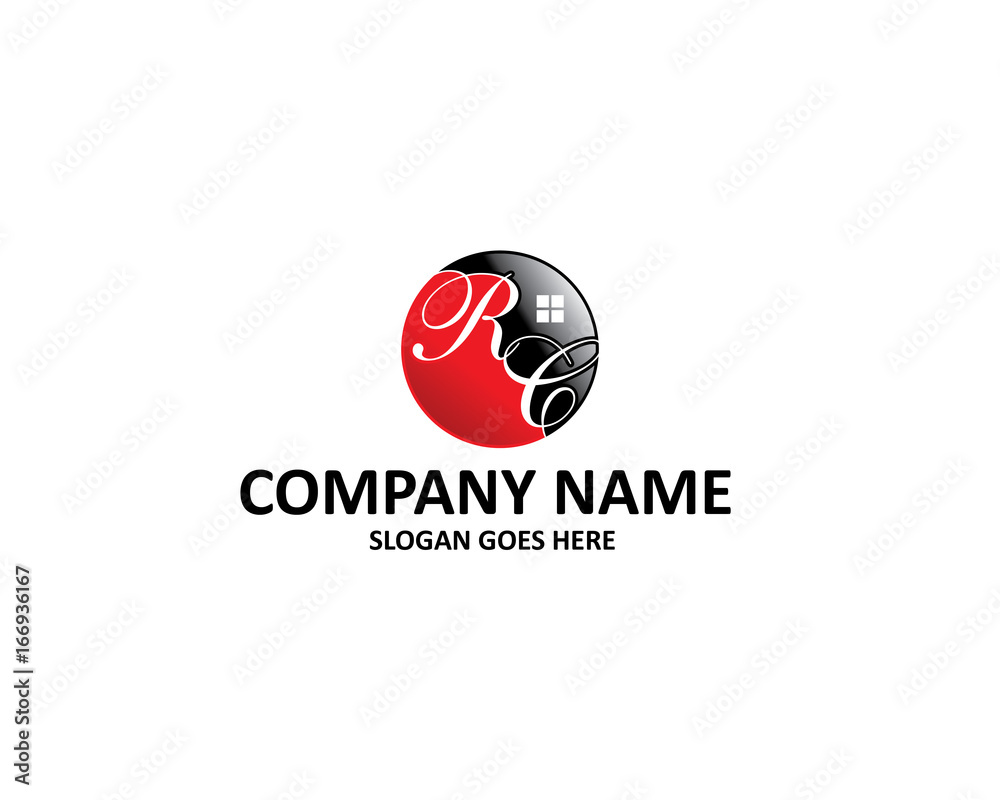 Obraz premium rc letter house logo