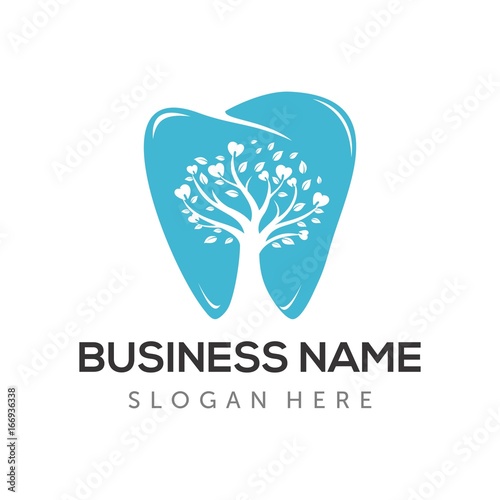 tree love Dental logo Illustration Logo Vector