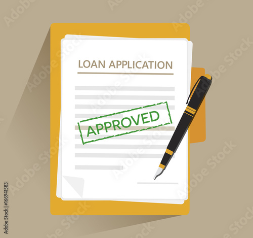 Loan application document paper illustration vector