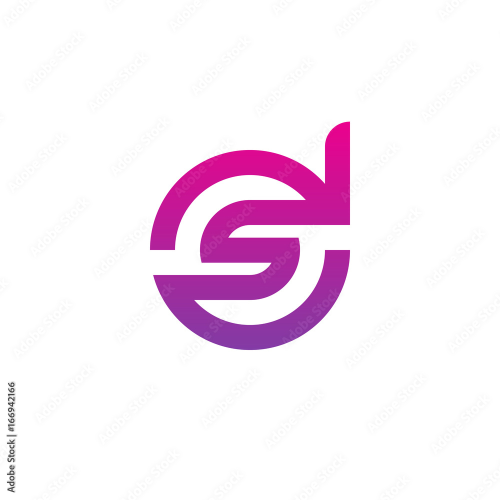 Initial letter ds, sd, s inside d, linked line circle shape logo, purple pink gradient color
Initial letter ds, sd, s inside d, linked line circle shape logo, purple pink gradient color