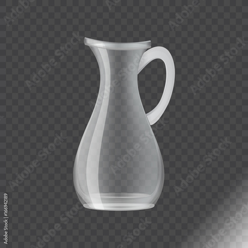 pitcher with realistic side view transparent background vector illustration