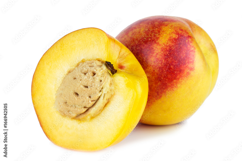 Nectarine isolated on white background Nectarine isolated on white background