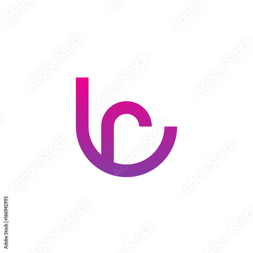 Initial letter lr, rl, r inside l, linked line circle shape logo, purple pink gradient color