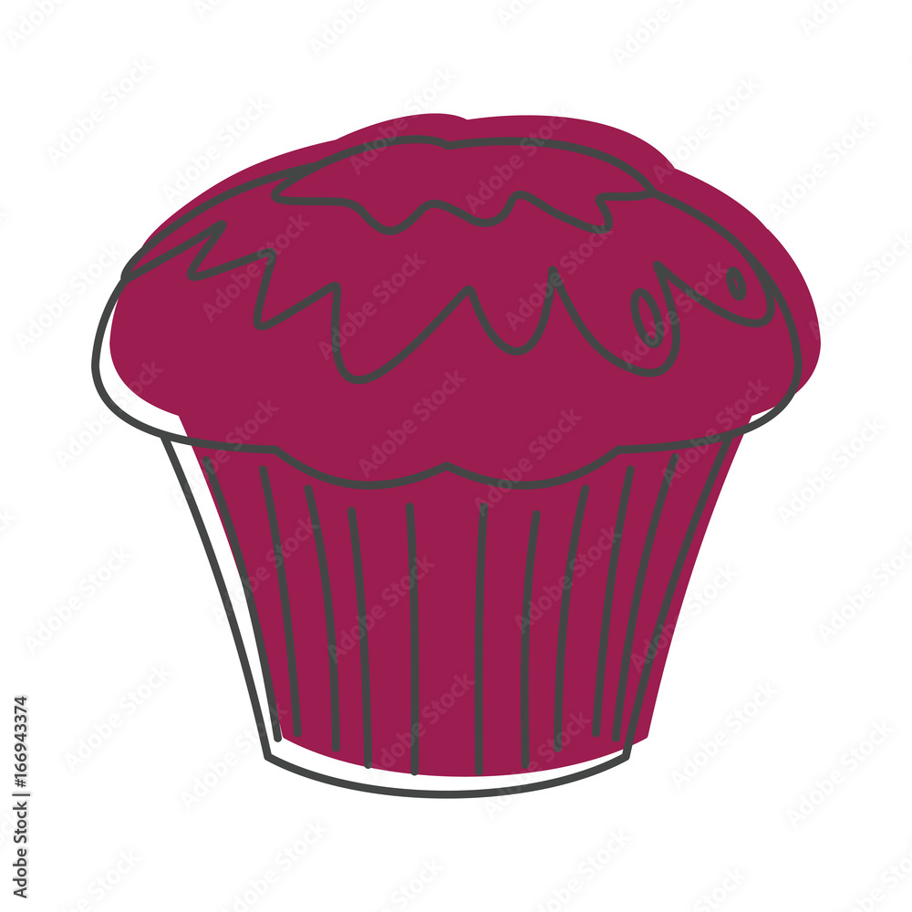 Cupcake bakery product in doodle style icons vector illustration for design and web isolated on white background Cupcake bakery product in doodle style icons vector illustration for design and web isolated on white background