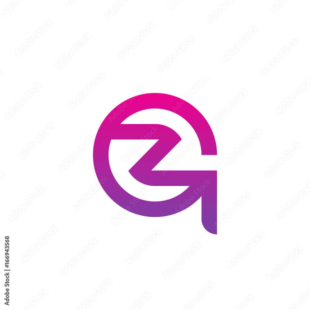 Initial letter qz, zq, z inside q, linked line circle shape logo, purple pink gradient color
Initial letter qz, zq, z inside q, linked line circle shape logo, purple pink gradient color