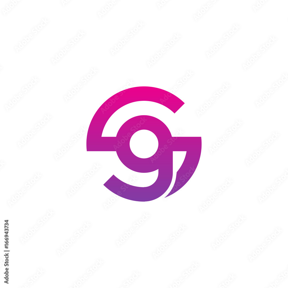 Initial letter sg, gs, g inside s, linked line circle shape logo, purple pink gradient color
Initial letter sg, gs, g inside s, linked line circle shape logo, purple pink gradient color
