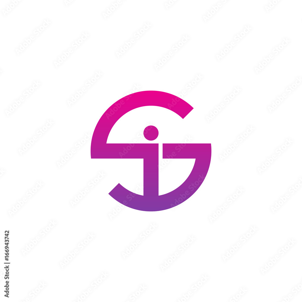 Initial letter si, is, i inside s, linked line circle shape logo, purple pink gradient color
Initial letter si, is, i inside s, linked line circle shape logo, purple pink gradient color