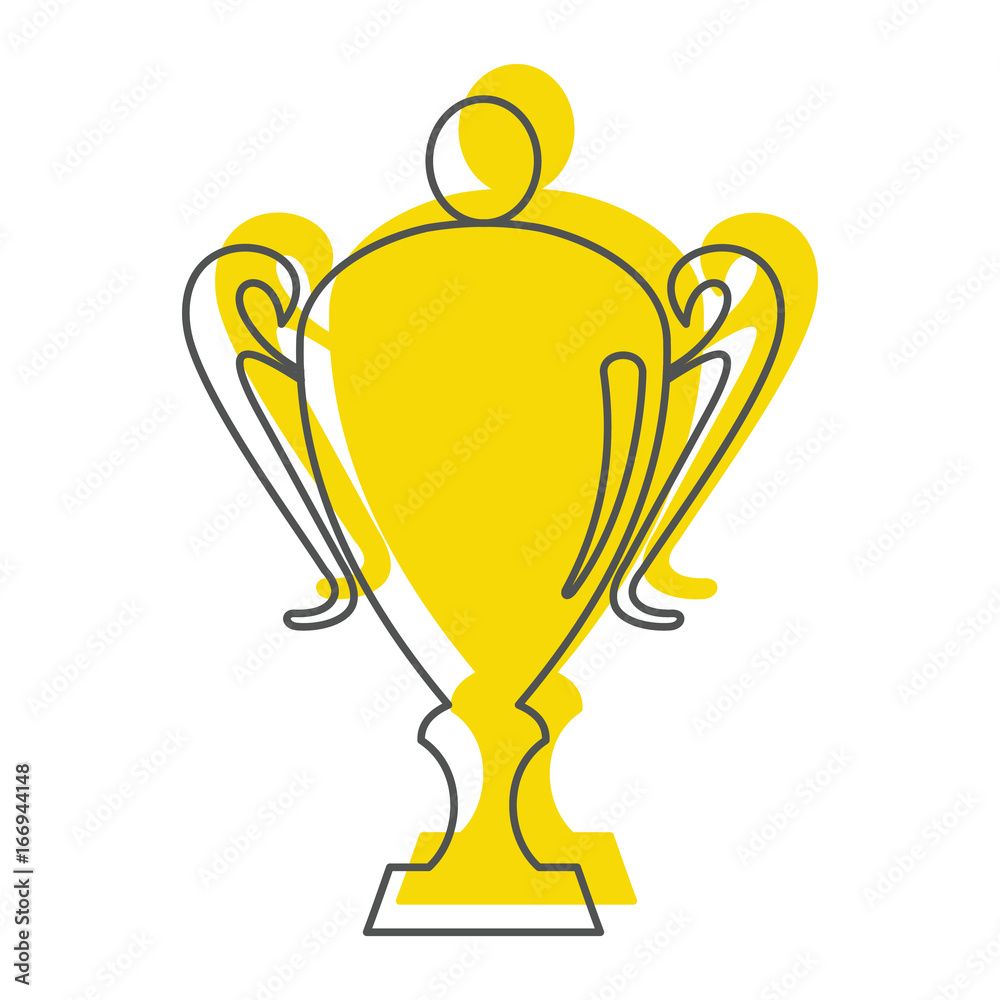 Gold award sport cup in doodle style icons vector illustration for design and web isolated Gold award sport cup in doodle style icons vector illustration for design and web isolated