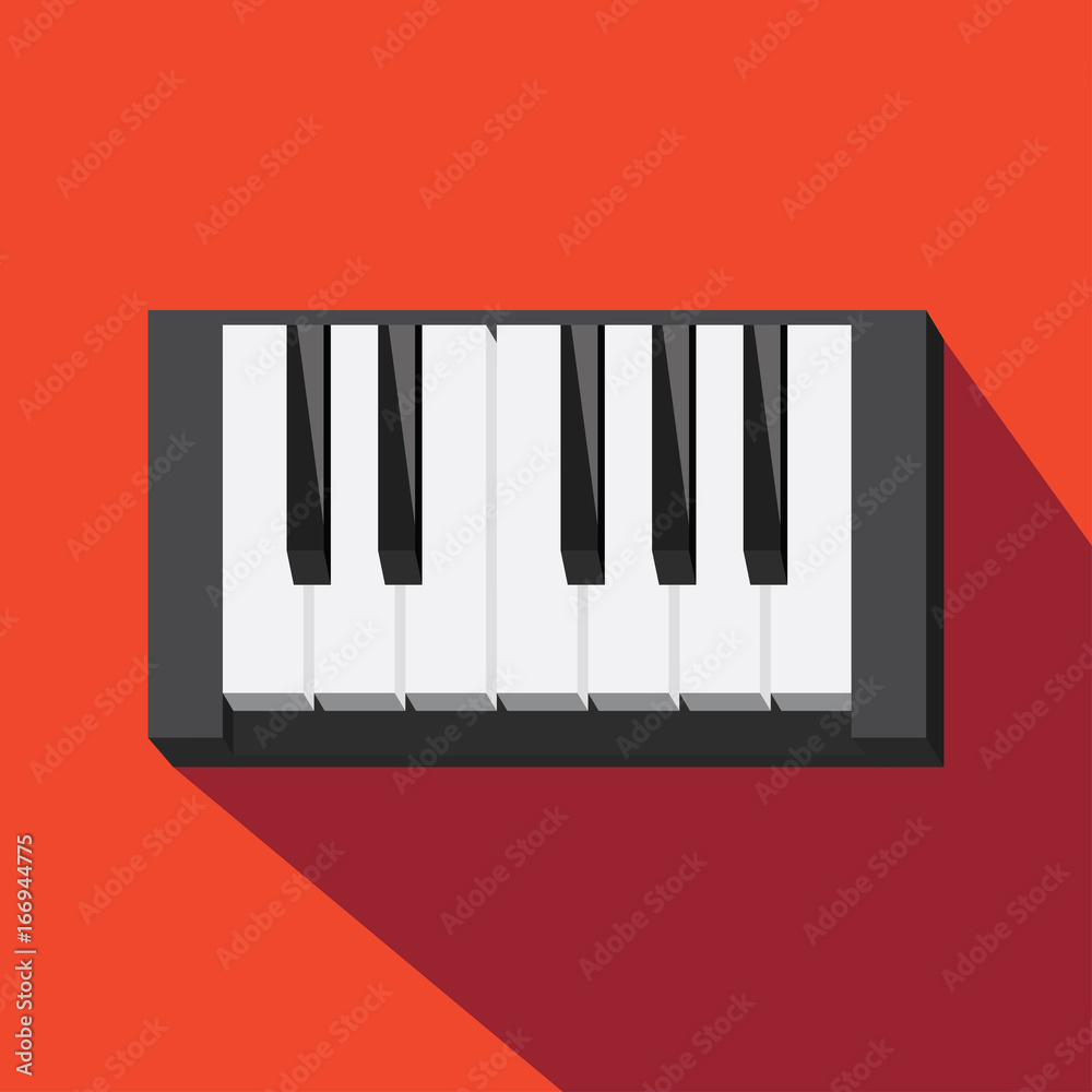 Fototapeta premium Piano icon. Sound and music icon. Flat design. Vector illustration.