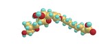 Mupirocin molecular structure isolated on white