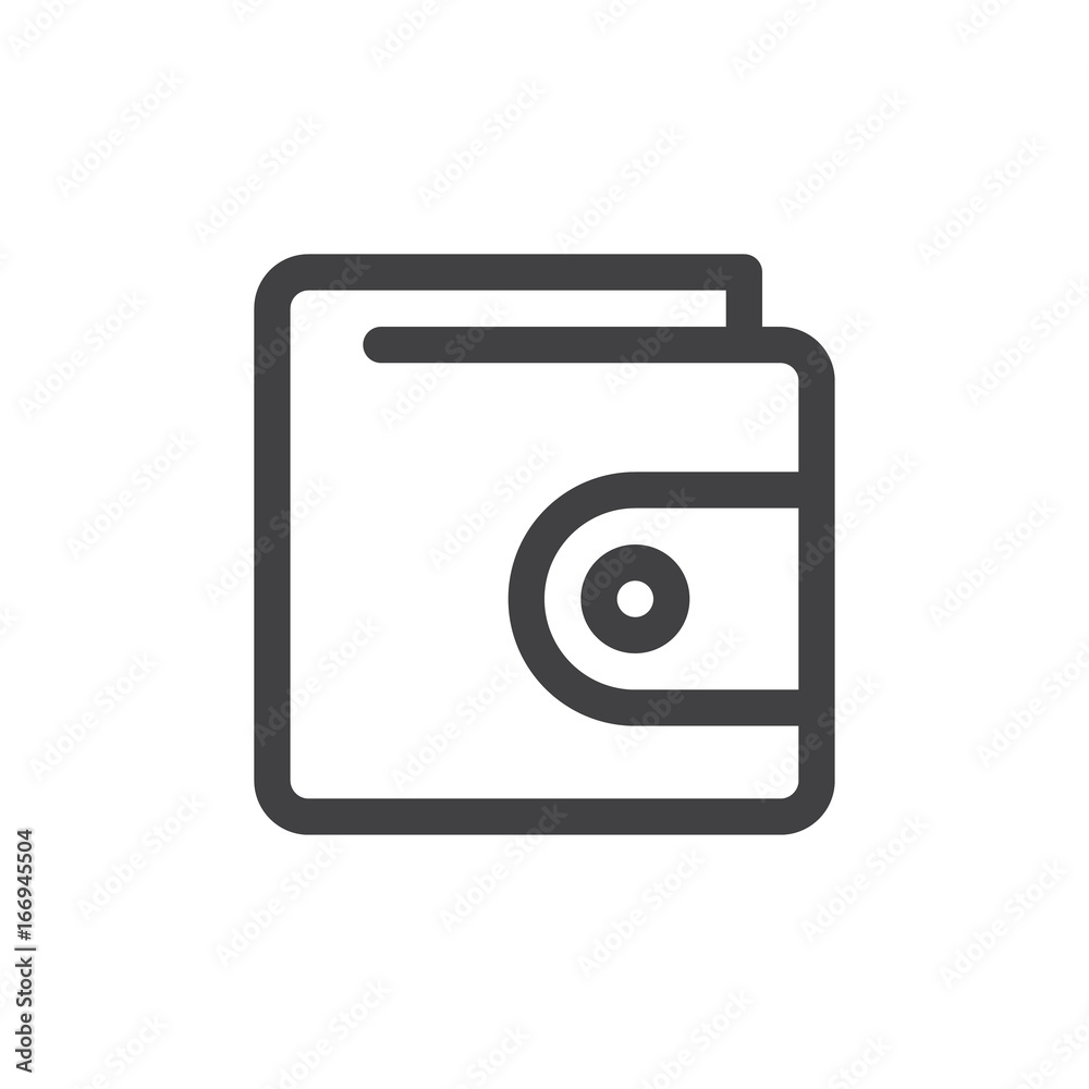 Wallet line simple icon, outline vector sign, linear style pictogram isolated on white. Purse symbol, logo illustration. Editable stroke. Pixel perfect vector graphics Wallet line simple icon, outline vector sign, linear style pictogram isolated on white. Purse symbol, logo illustration. Editable stroke. Pixel perfect vector graphics