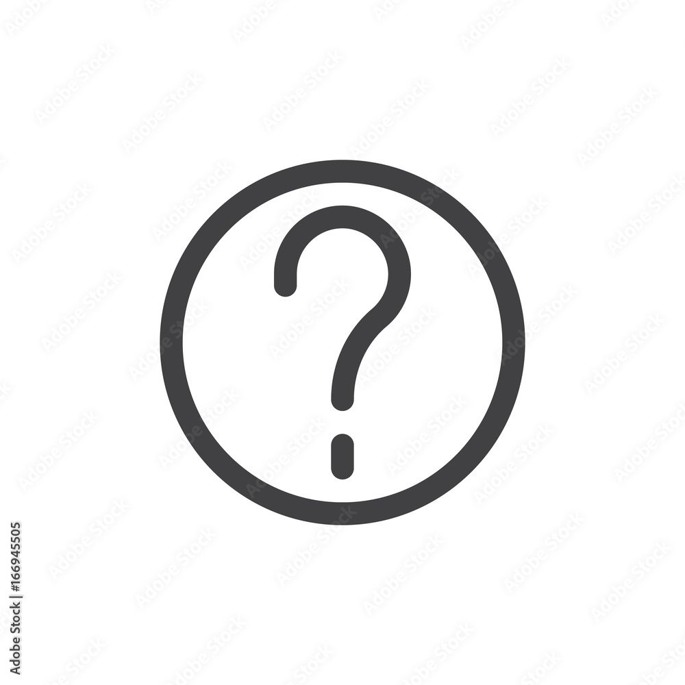 Question mark in a circle line simple icon, outline vector sign, linear style pictogram isolated on white. Symbol, logo illustration. Editable stroke. Pixel perfect vector graphics Question mark in a circle line simple icon, outline vector sign, linear style pictogram isolated on white. Symbol, logo illustration. Editable stroke. Pixel perfect vector graphics