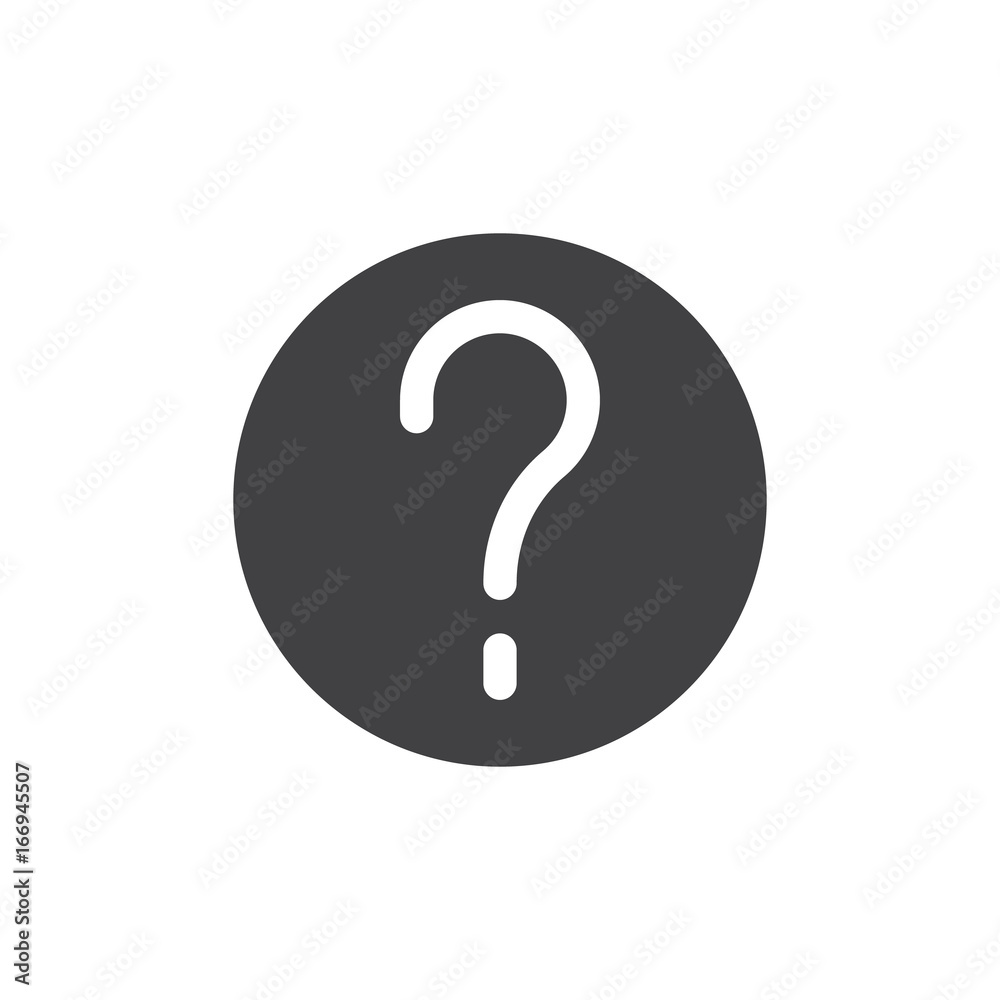 Question mark in a circle simple icon vector, filled flat sign, solid glyph isolated on white. Symbol, logo illustration. Pixel perfect vector graphics Question mark in a circle simple icon vector, filled flat sign, solid glyph isolated on white. Symbol, logo illustration. Pixel perfect vector graphics