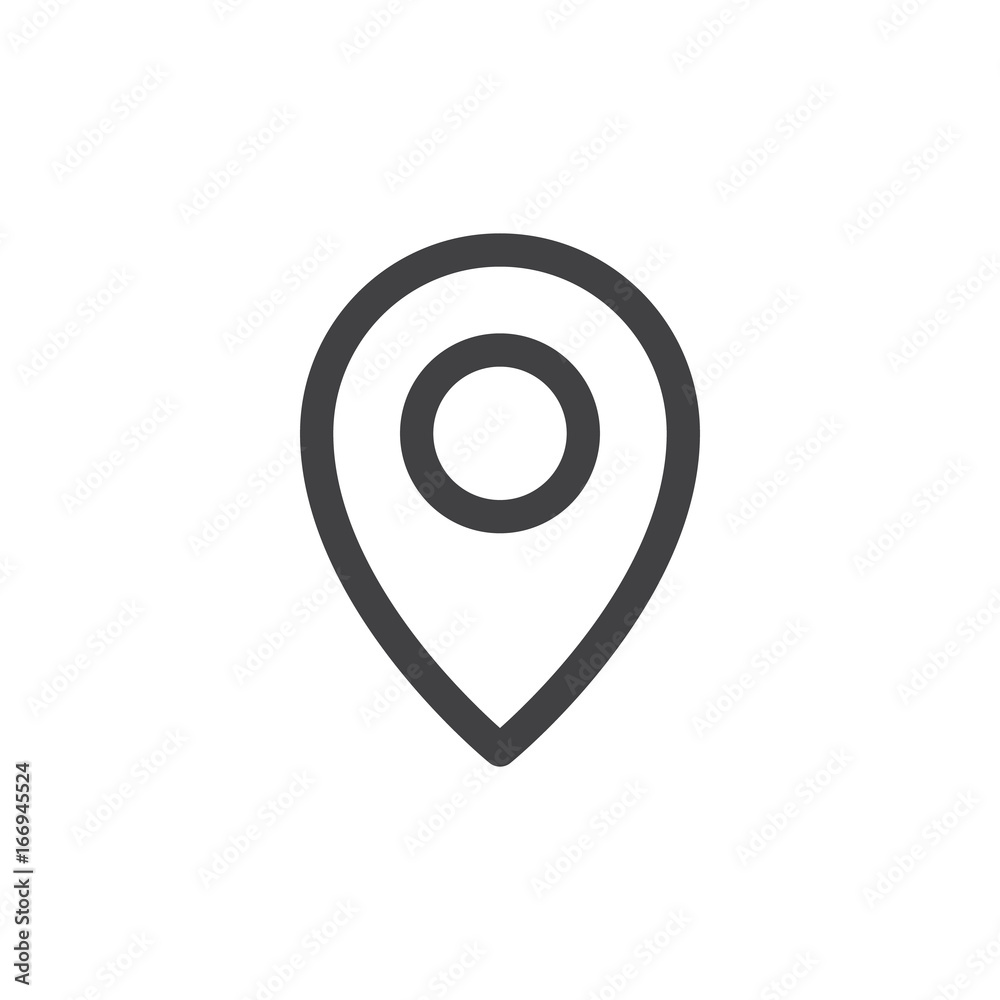 Location pin line simple icon, outline vector sign, linear style pictogram isolated on white. Map pointer symbol, logo illustration. Editable stroke. Pixel perfect vector graphics Location pin line simple icon, outline vector sign, linear style pictogram isolated on white. Map pointer symbol, logo illustration. Editable stroke. Pixel perfect vector graphics