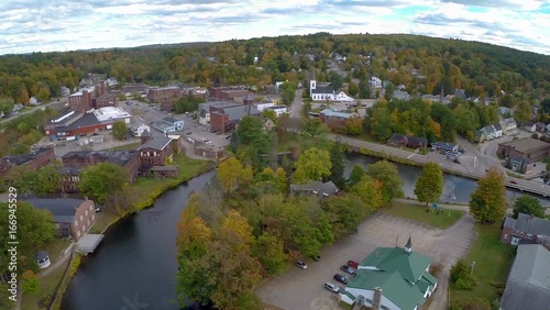 Aerial Franklin, NH, USA photo