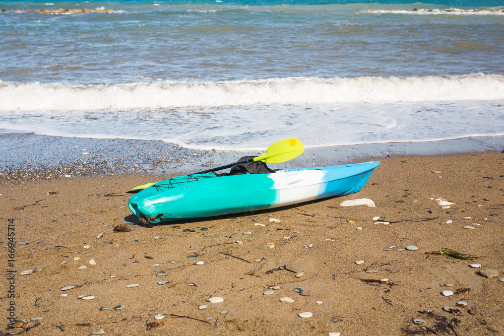 kayak on the tropical beach. Active water sport concept kayak on the tropical beach. Active water sport concept