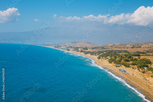 Kommos, beautiful sandy beach near Matala and Kalamaki, Crete, Greece © dziewul