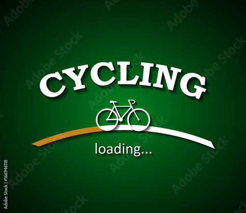 Cycling activity is loading with a bicycle silhouette design 