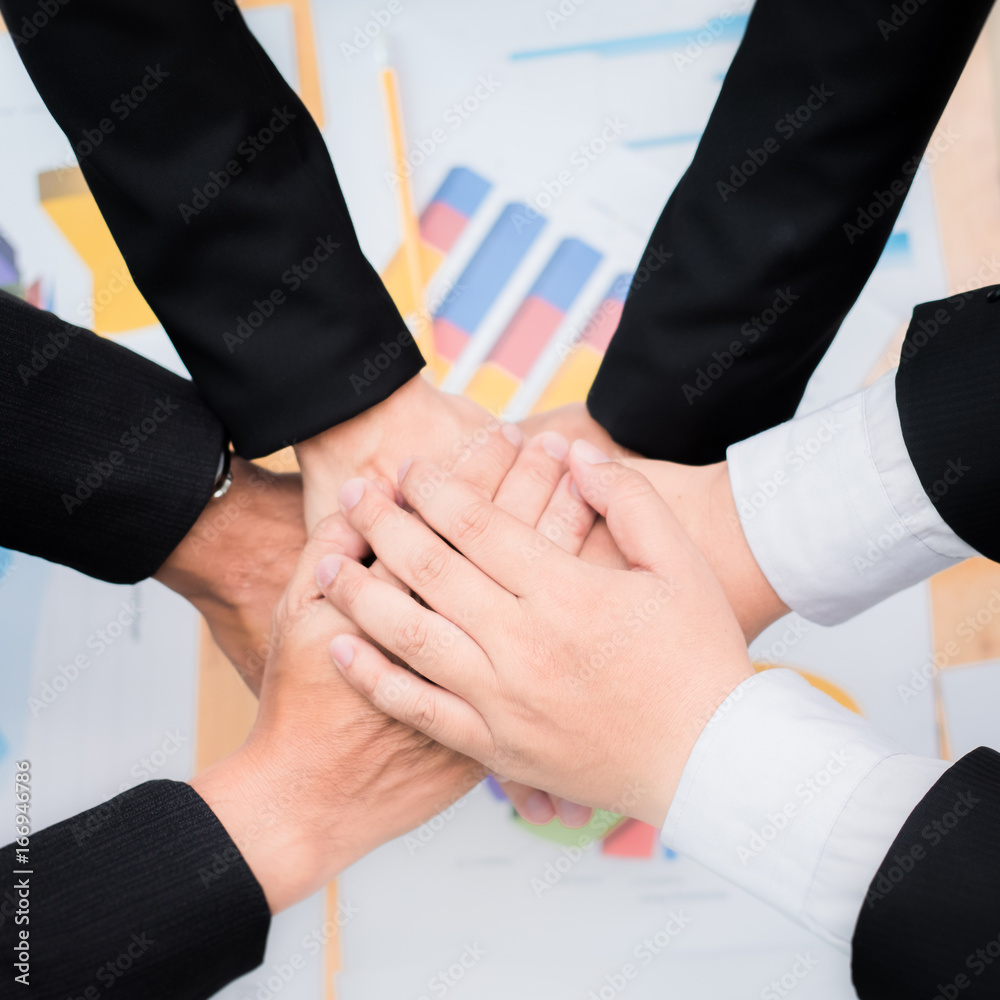 good teamwork, workplace strategy, Businessmen meeting to discuss and consult on the future plans of their work together good teamwork, workplace strategy, Businessmen meeting to discuss and consult on the future plans of their work together