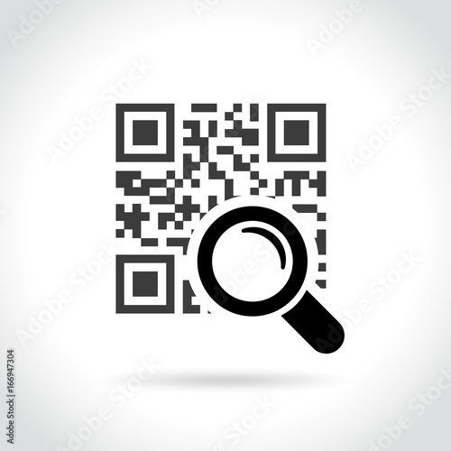 qr code icon on white background