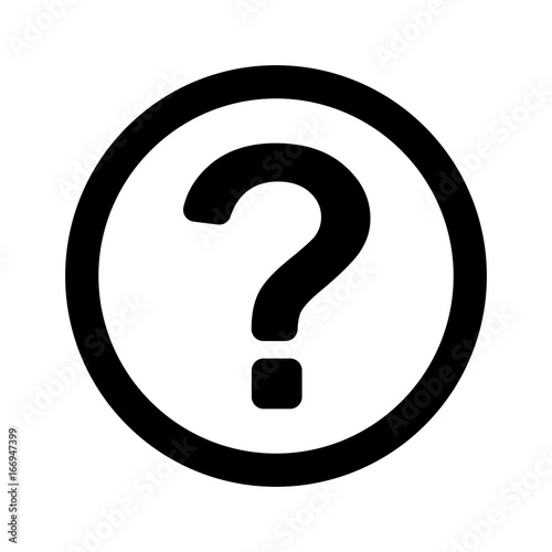 question mark, outline,isolated vector
