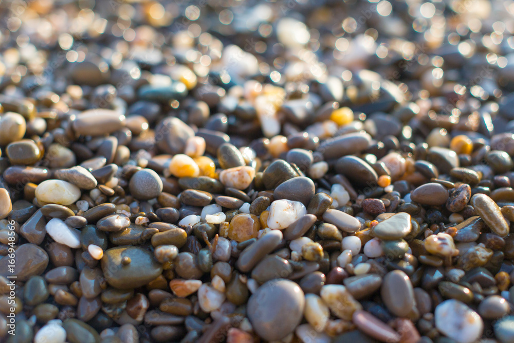 Natural colorful stone on the beach Natural colorful stone on the beach