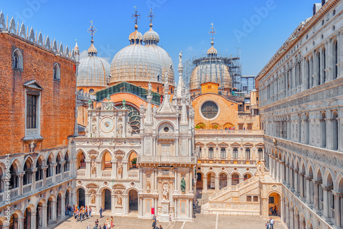 Patio of St. Mark's Cathedral (Basilica di San Marcos)and the Doge's Palace (Palazzo Ducale) , Italy. © BRIAN_KINNEY