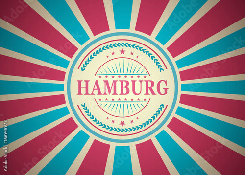 Hamburg Retro Vintage Style Stamp Background