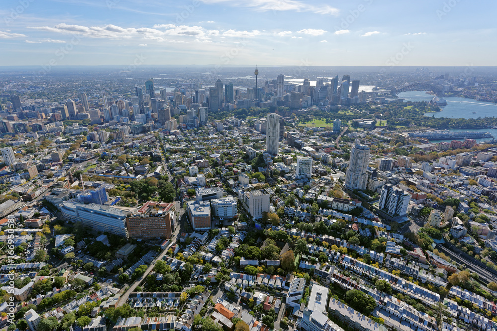 Fototapeta premium Darlinghurst looking west towards Sydney CBD