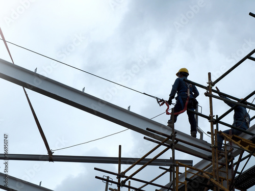 Man Working on the Working at height