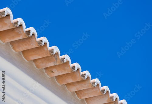 Typical roof eaves on Portugese property