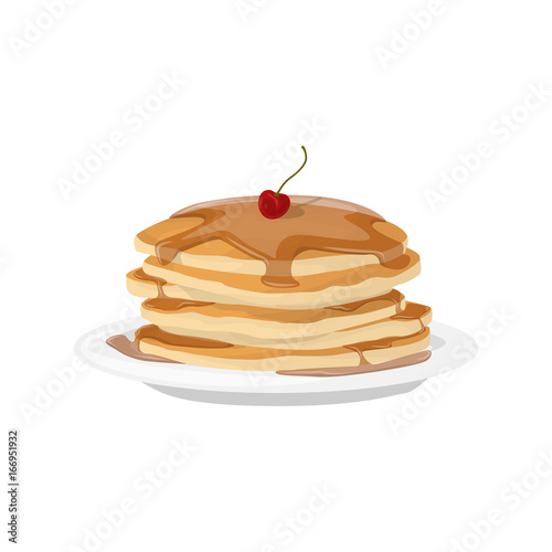 Breakfast pancakes plate.