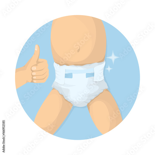 Changing diapers illustration