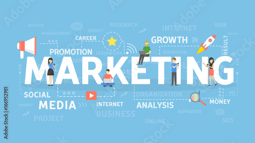 Marketing illustartion concept.