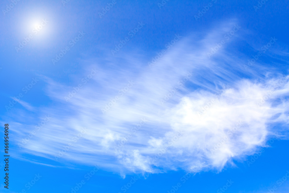 Blue sky background with white clouds rain clouds and sunshine on sunny summer or spring day. Blue sky background with white clouds rain clouds and sunshine on sunny summer or spring day.