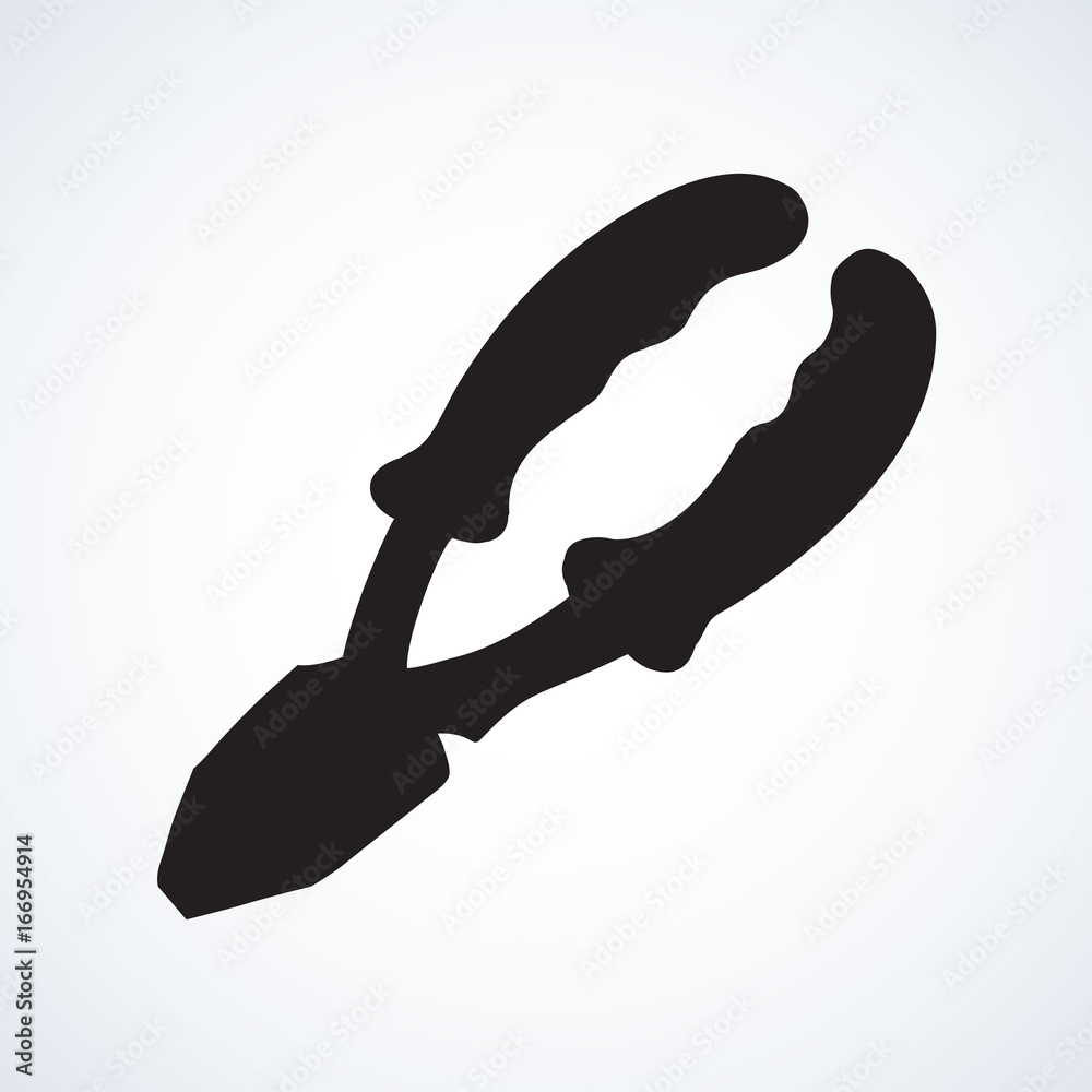 Pliers. Vector drawing