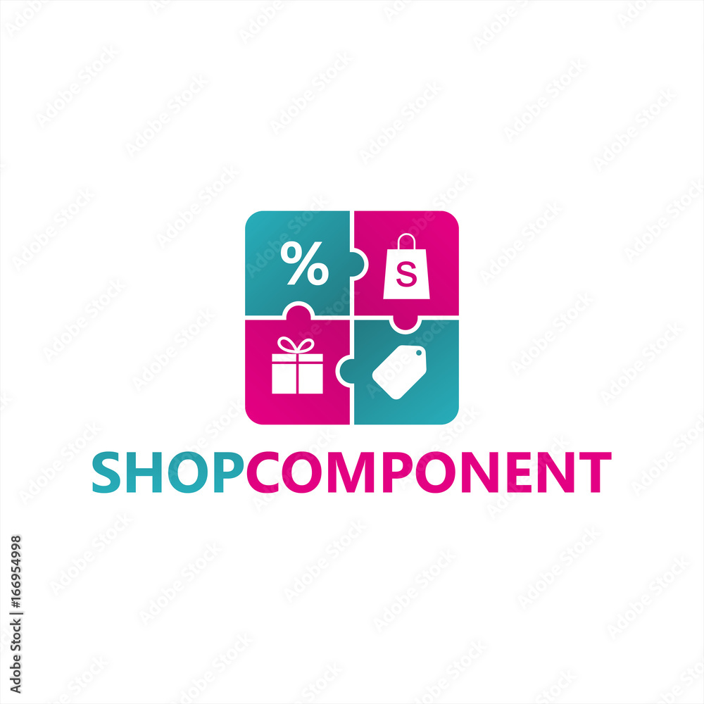 Shop Component Logo Template Design