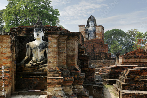 statue of buddha,in the historical park of Sukhothai,Thailand 