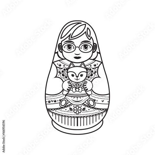 Matryoshka. Babushka doll.